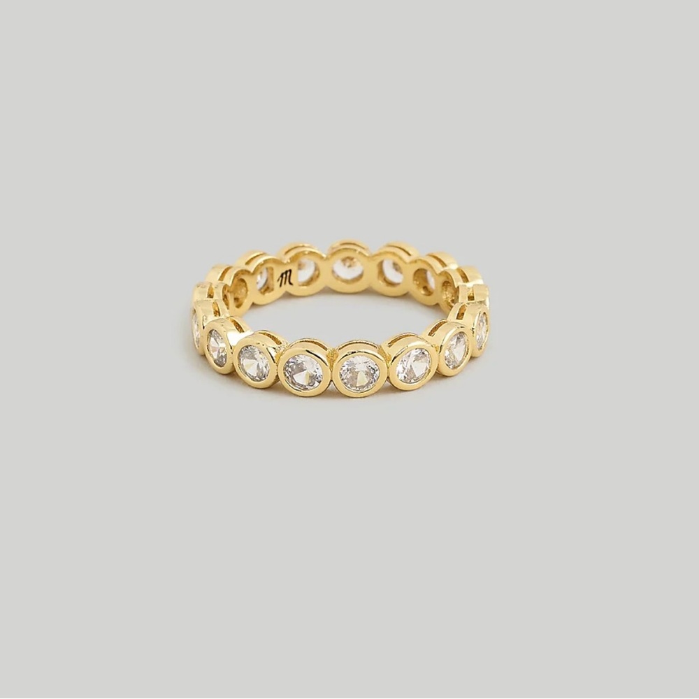 Madewell the tennis collection bezel set crystal ring